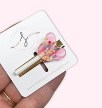 Load image into Gallery viewer, Lollipop Mouse - Alligator Bar Clip *colors vary*