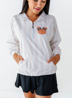 Piggy Pumpkin Stripe | ADULT 1/4th ZIP