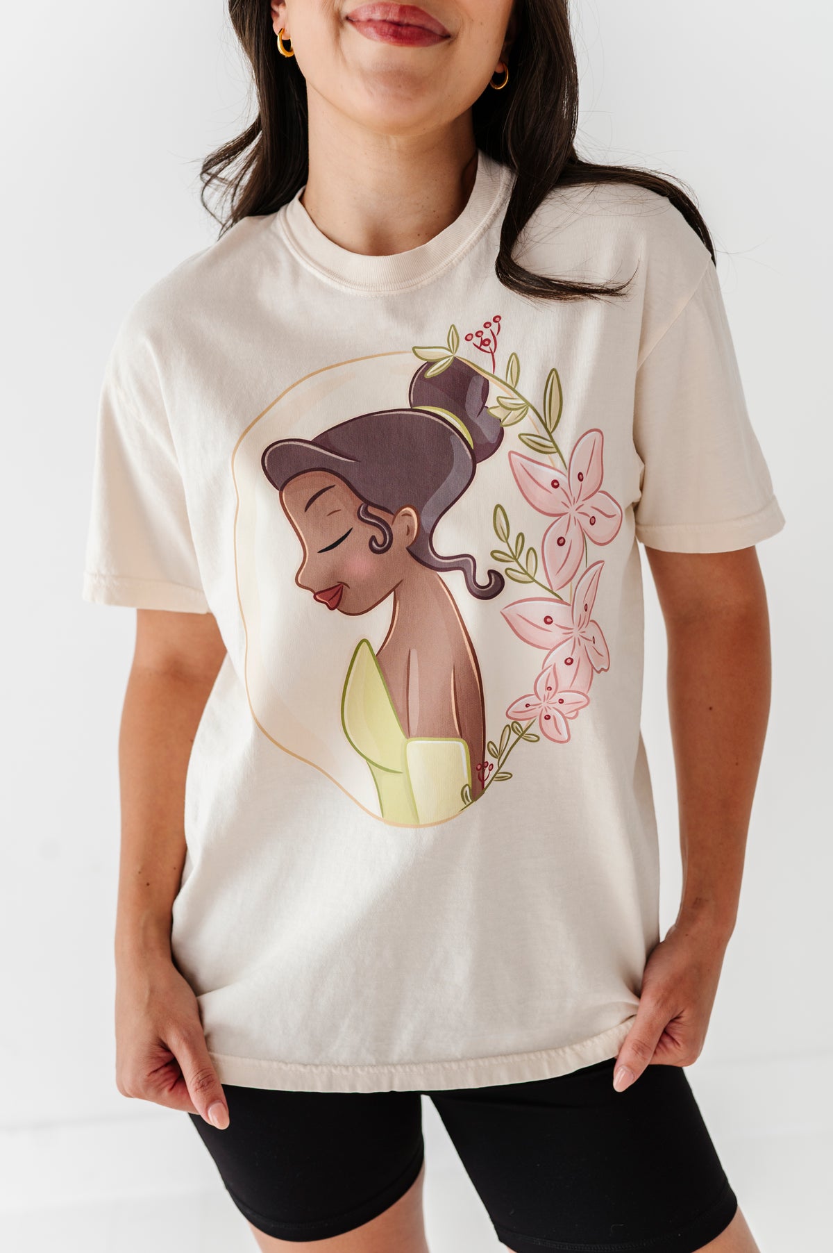 Tiana | ADULT tee (CROP + FULL LENGTH HERE)