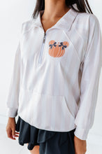 Load image into Gallery viewer, Piggy Pumpkin Stripe | ADULT 1/4th ZIP