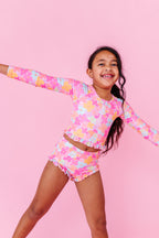 Tutti Fruitti Blossom | 1/4th ZIP RASHGUARD 2-PIECE