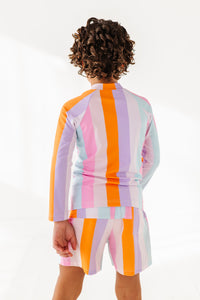 Summer Stripes: RASHGUARD ZIP-UP *SHIRT ONLY!*