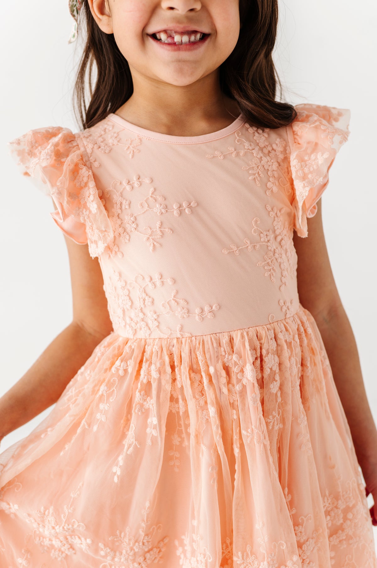 Petal Peach | LACE DRESS