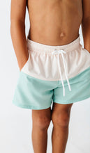 Load image into Gallery viewer, Seafoam + Ivory | Swim Shorts