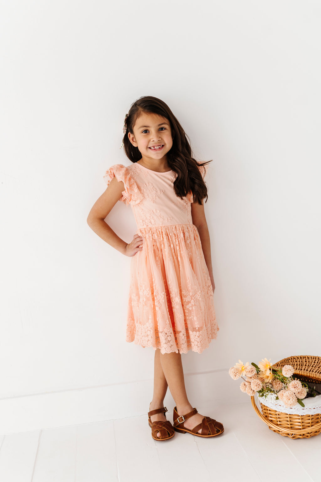 Petal Peach | LACE DRESS