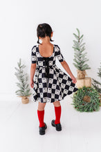 Load image into Gallery viewer, Checkered Bow | Scoop Back Dress