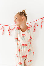 Load image into Gallery viewer, Pink Santas | ROMPER