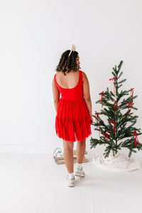 Mouse Bow RED | (ADULT) Mesh RED DRESS