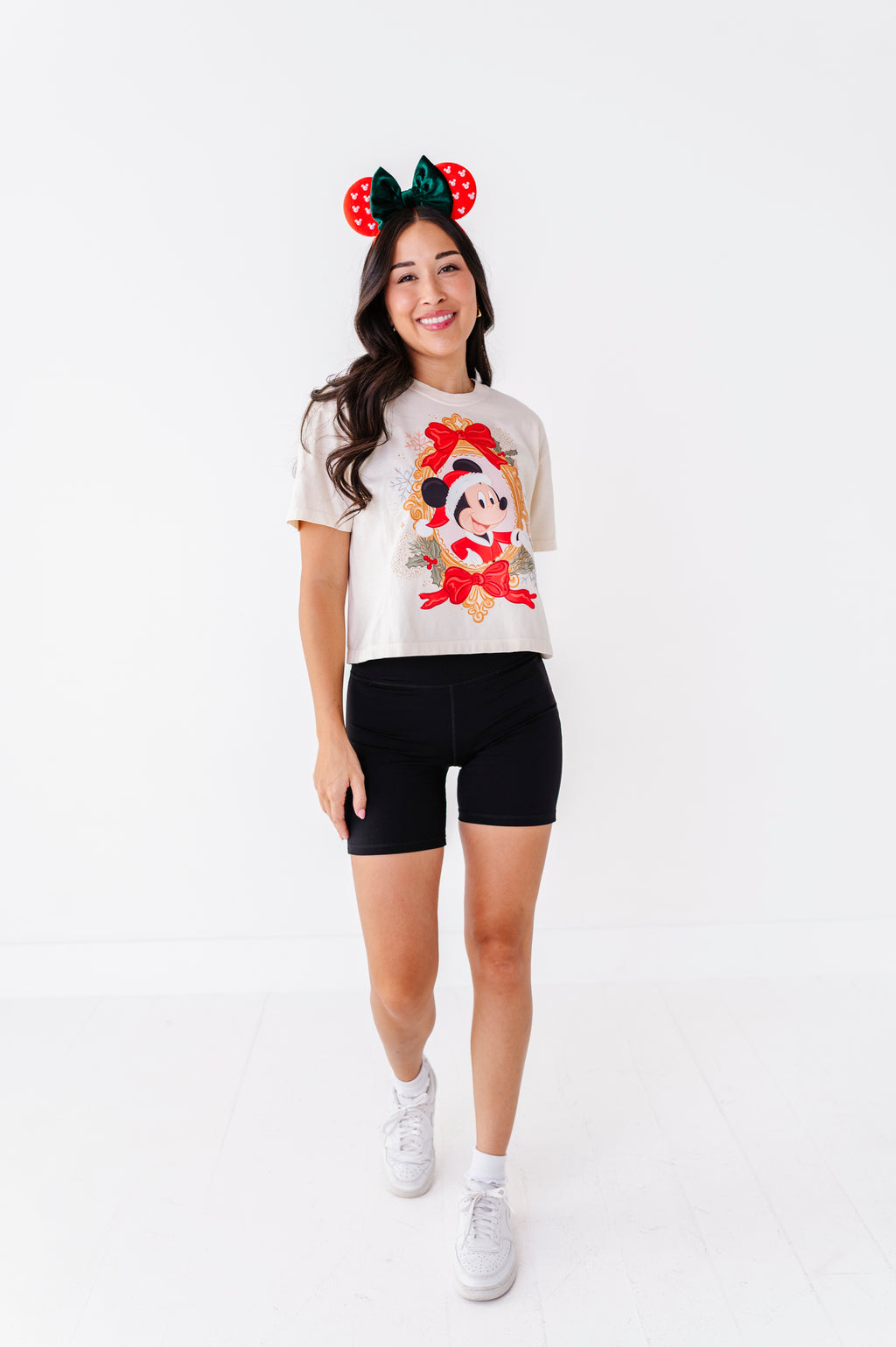 Mickey Bow Frame | ADULT Cream *BOTH CROP + FULL LENGTH HERE!*