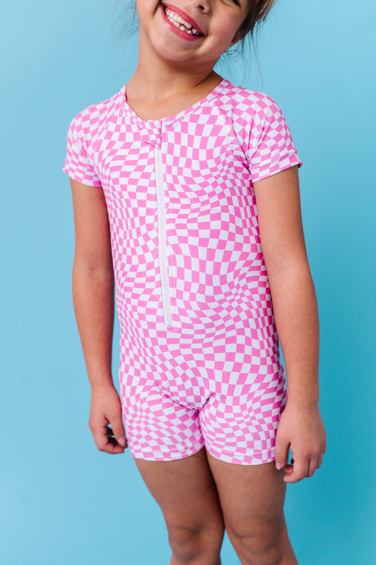 Bubblegum Wave Check | SURF SUIT ONE-PIECE