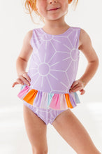 Load image into Gallery viewer, Sunny + Stripes: Ruffle Skirt ONE-PIECE