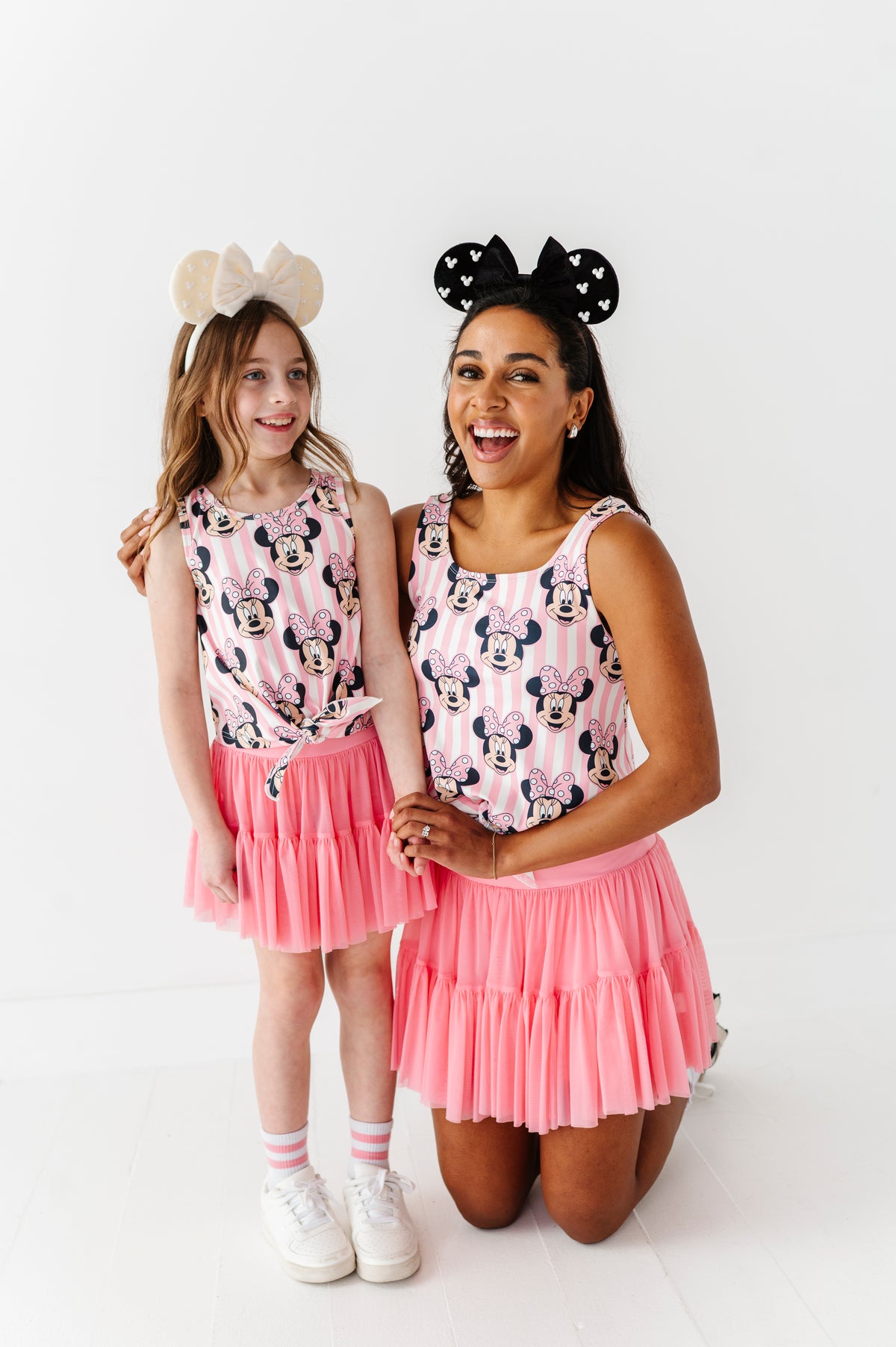MINNIE Stripe (ADULT) | FRONT-TIE TANK