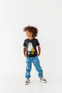 Mickey Ghost | KIDS CHARCOAL TEE