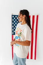 Load image into Gallery viewer, Floral USA | ADULT tees (*CROP + FULL LENGTH HERE)