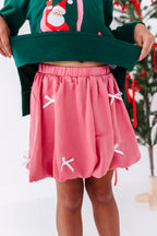 Pink | Bow Bubble Skort