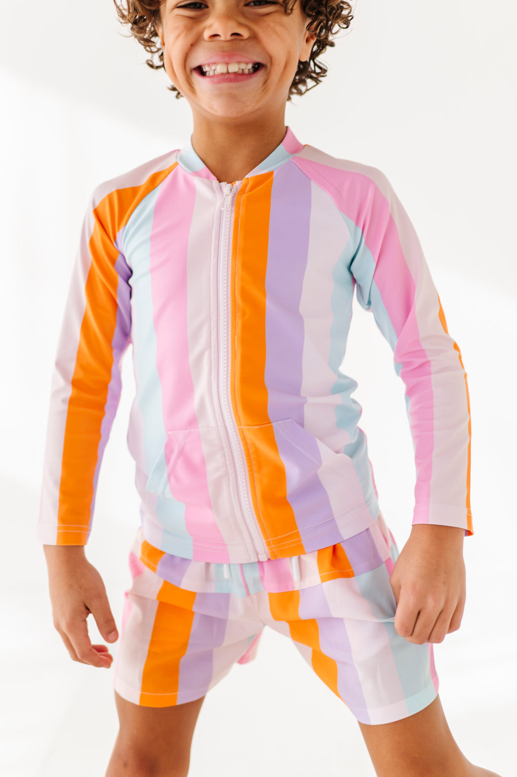 Summer Stripes: RASHGUARD ZIP-UP *SHIRT ONLY!*