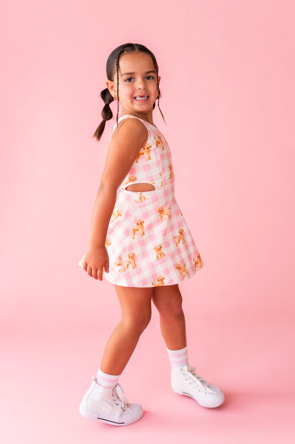 Puppy Picnic | Open Sides Active Dress (with shorts!)
