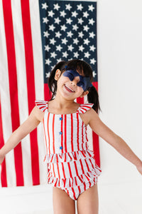 Spangled Stripes | Star Button TWO-PIECE