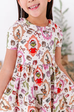 Load image into Gallery viewer, Framed Grinch | Collard Twirl Dress
