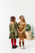 Load image into Gallery viewer, Carmel | Velvet Bow Back Dress