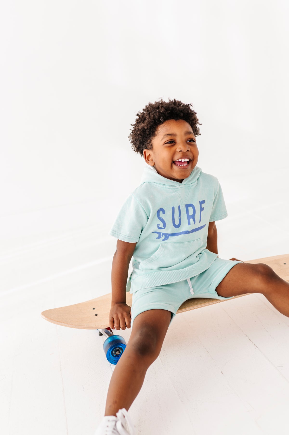 Surf | Mint Hooded Tee (French Terry)