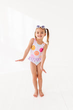 Load image into Gallery viewer, Smilies + Check: Ruffle Skirt ONE-PIECE