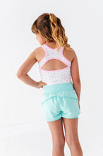 Load image into Gallery viewer, Minty Sweet | Ruffle Bum Runner Shorts