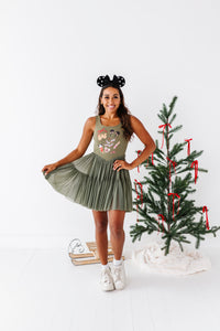 Holiday Snacks | (ADULT) Mesh GREEN DRESS