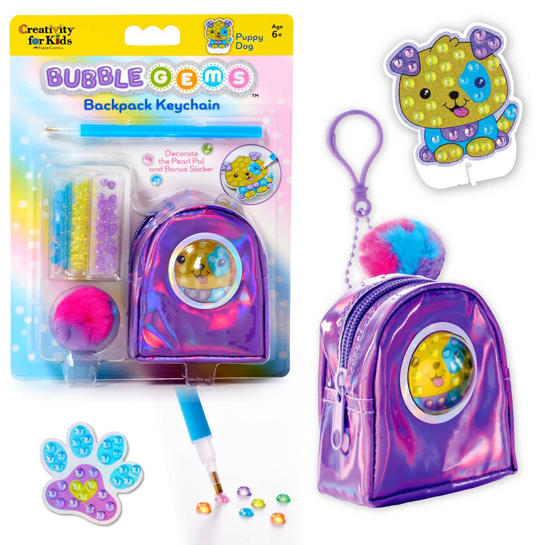 Bubble Gems Keychain: Puppy Dog