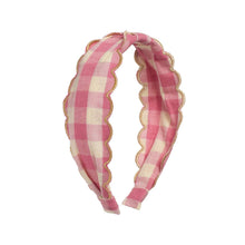 Load image into Gallery viewer, Scalloped Gingham Headband