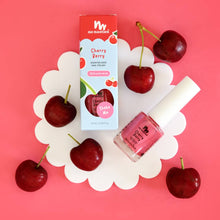 Load image into Gallery viewer, Scented non-toxic Kids Nail Polish: Cherry Berry (BRIGHT PINK)