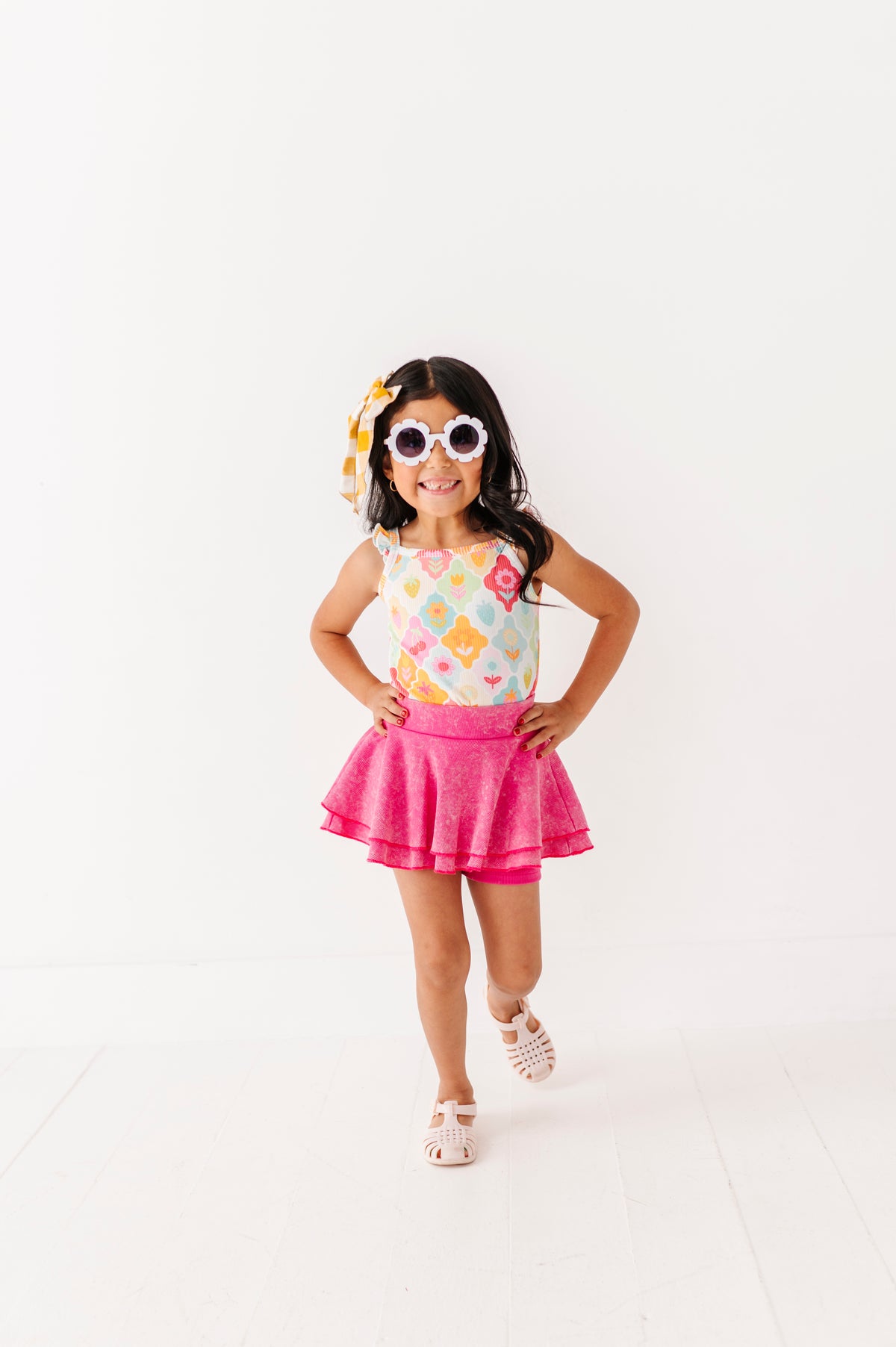 Fruity Floral | Ribbed Tank