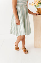 Load image into Gallery viewer, Mint Bay Stripes | TIE-BACK DRESS