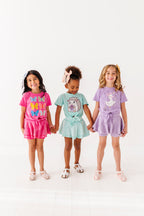 Butterflies | Pink Vintage Front-Tie Tee