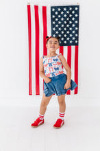 Load image into Gallery viewer, Red, White + BOW | Ribbed Tank