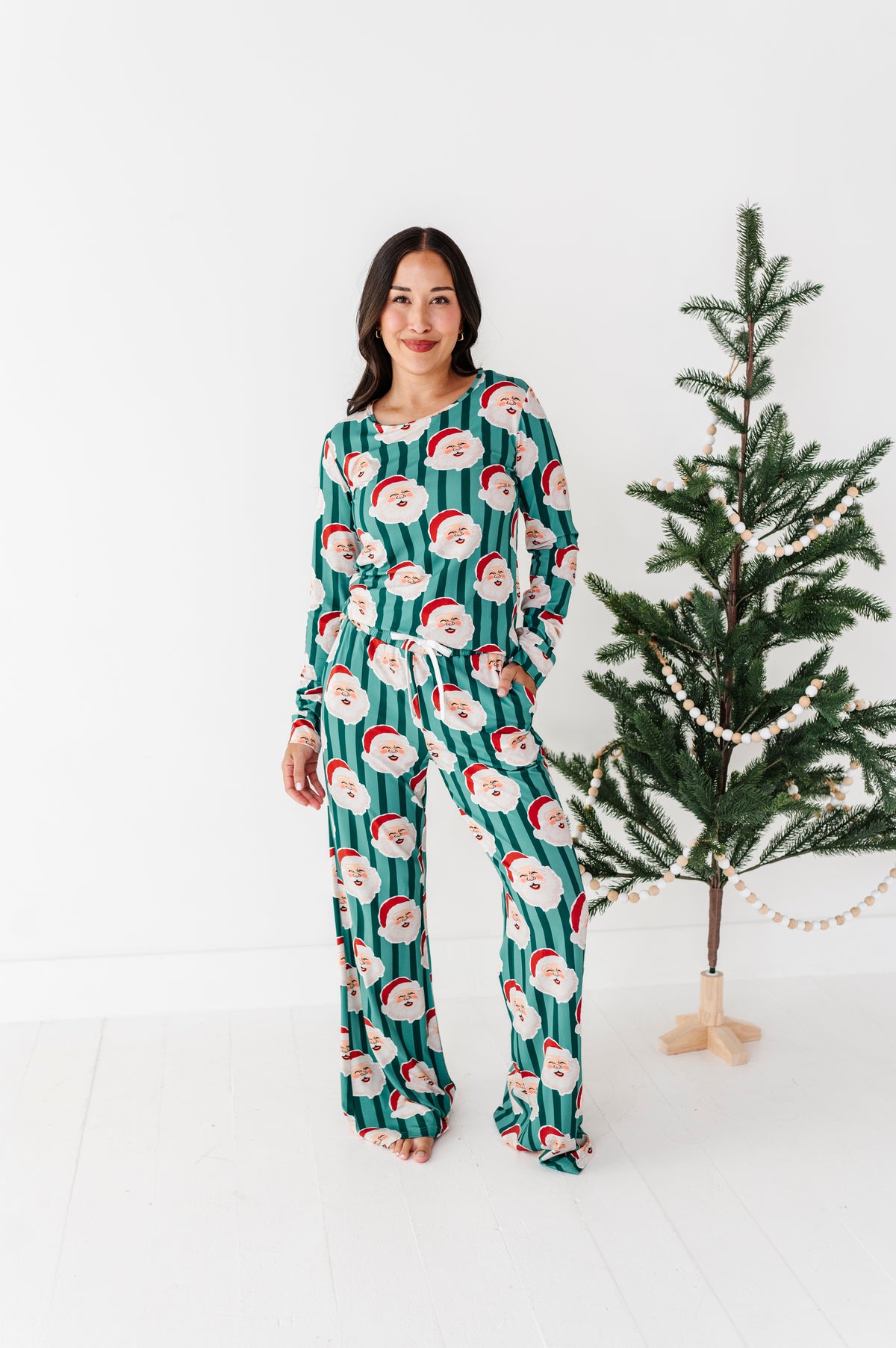 GREEN Santa Stripes | WOMEN'S Pants
