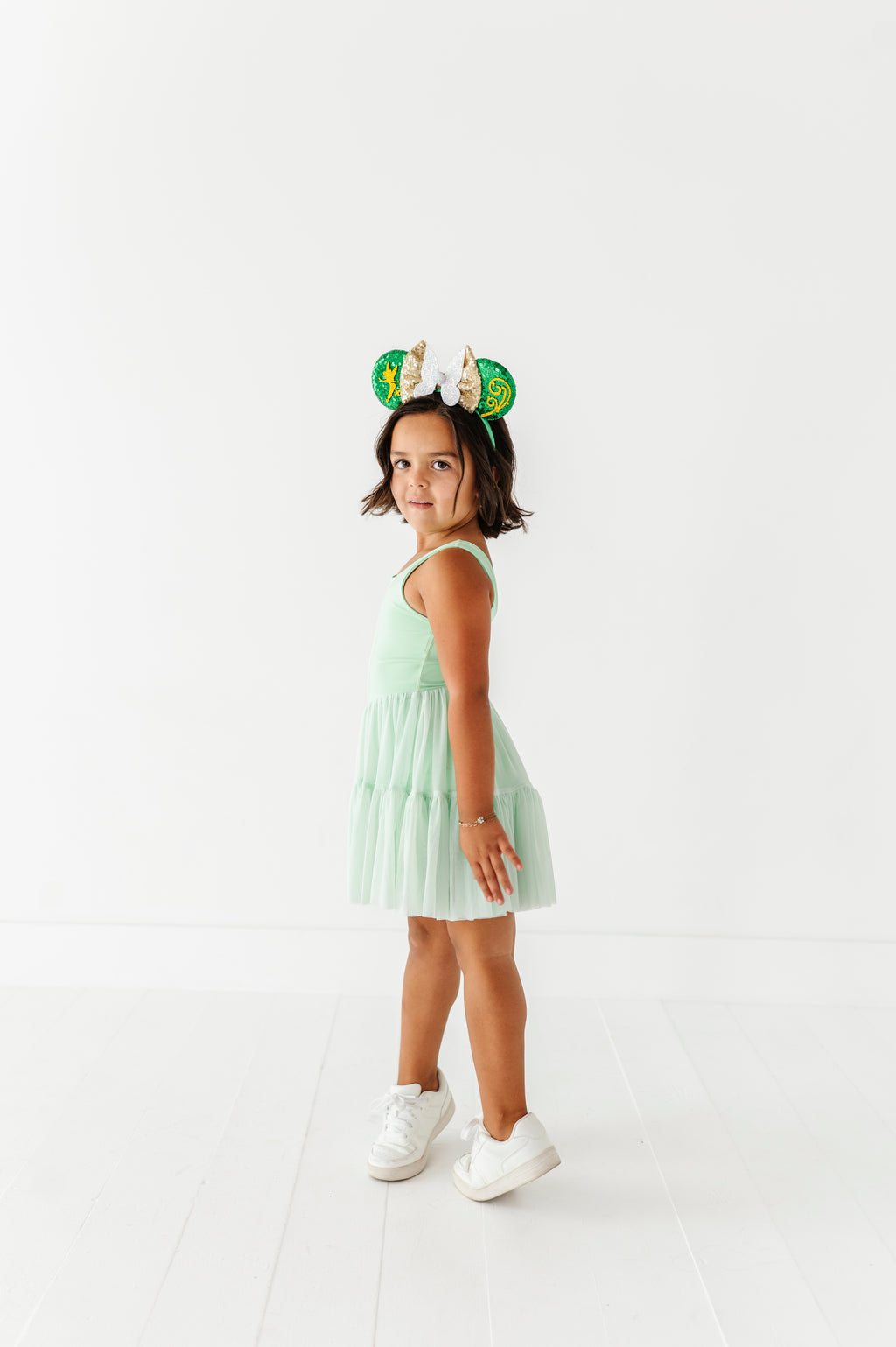 Tink (KIDS) | Lime Mesh DRESS