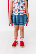 Load image into Gallery viewer, Red, White + BOW | Ribbed Tank