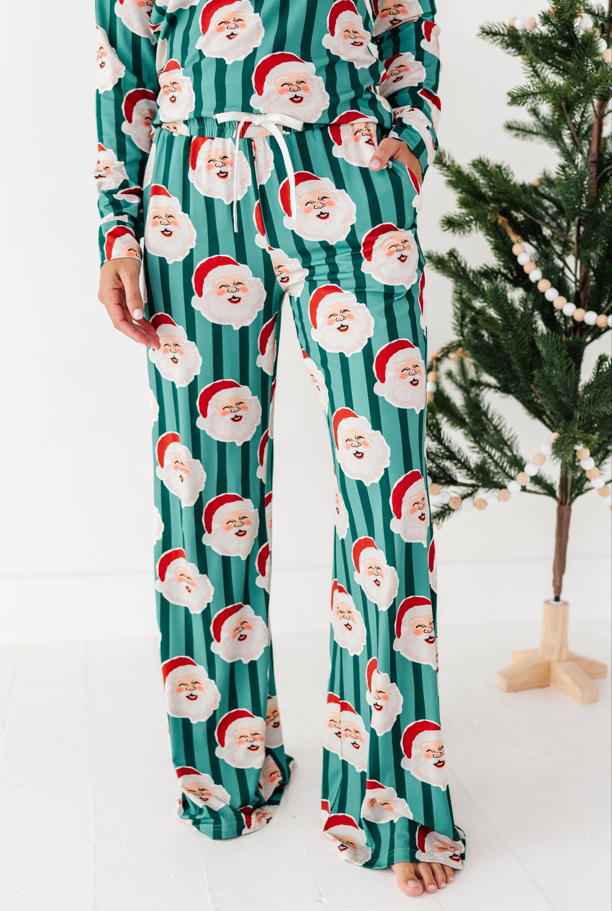 GREEN Santa Stripes | WOMEN'S Pants