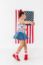 Load image into Gallery viewer, Red, White + BOW | Ribbed Tank