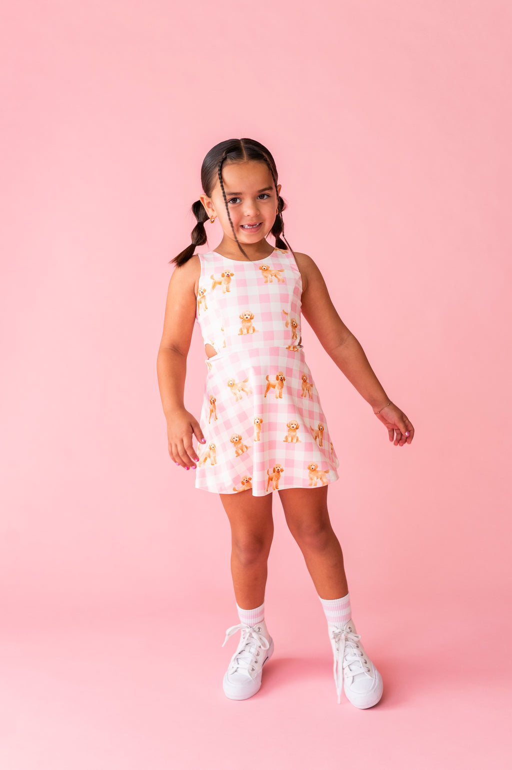 Puppy Picnic | Open Sides Active Dress (with shorts!)
