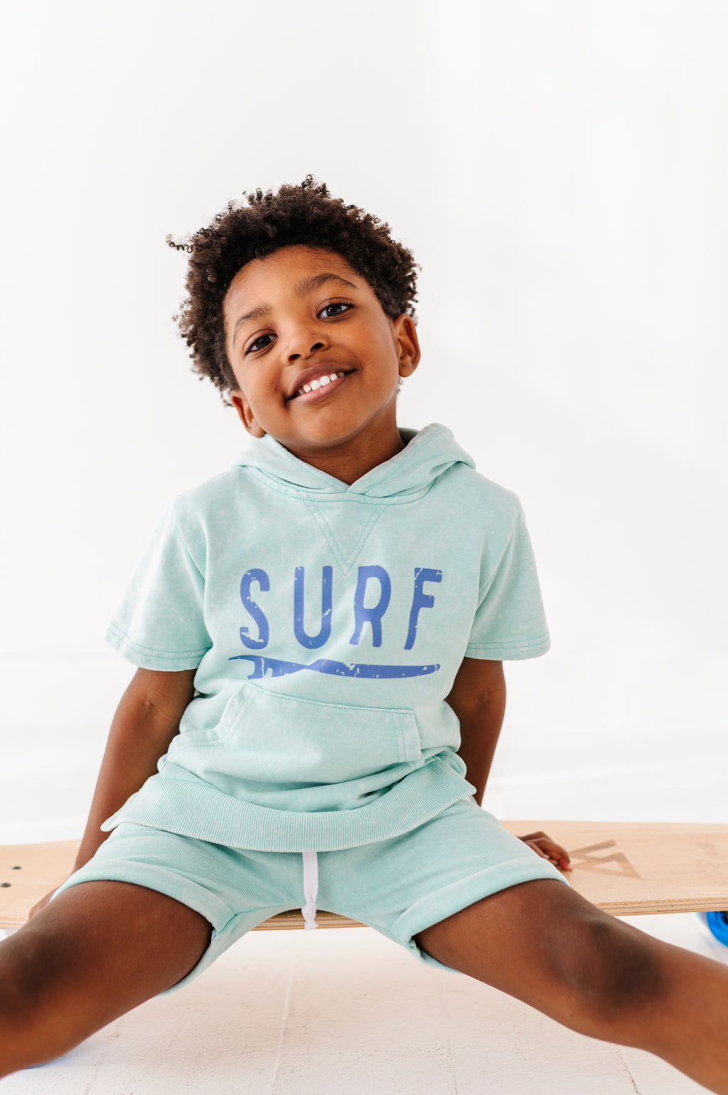 Surf | Mint Hooded Tee (French Terry)