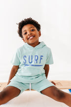 Surf | Mint Hooded Tee (French Terry)