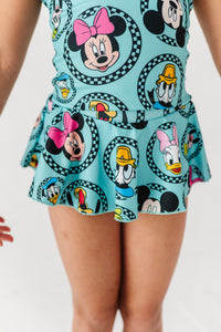Retro Character Circles | 2-PIECE Skirted Swim