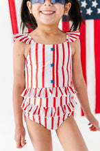 Load image into Gallery viewer, Spangled Stripes | Star Button TWO-PIECE