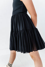 Load image into Gallery viewer, Solid Black | KIDS Ruffle Mesh Dress