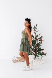 Holiday Snacks | (ADULT) Mesh GREEN DRESS