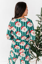 Load image into Gallery viewer, GREEN Santa Stripes | WOMEN'S Long Sleeve Top