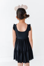 Load image into Gallery viewer, Solid Black | KIDS Ruffle Mesh Dress