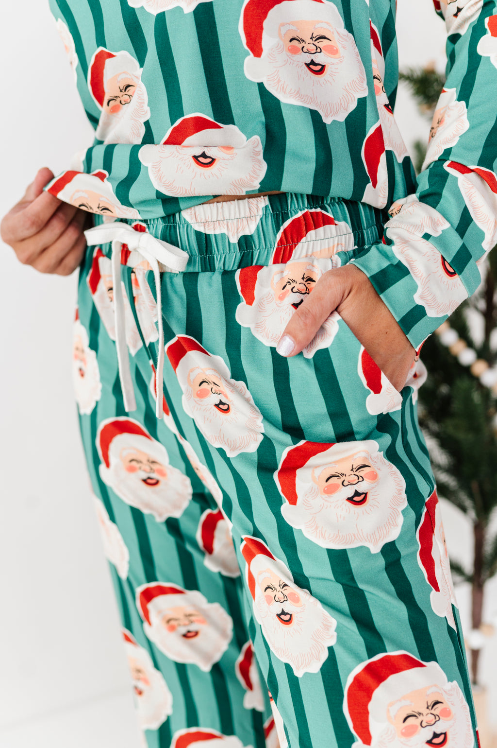 GREEN Santa Stripes | WOMEN'S Pants